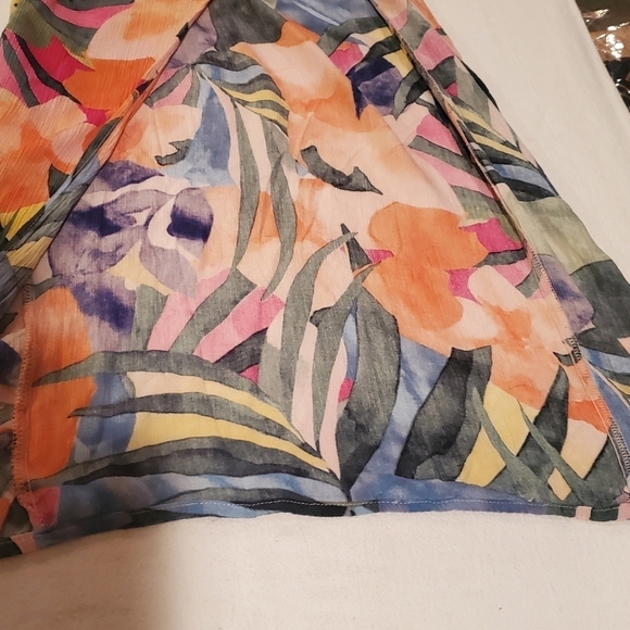 Kona Sole Tie Front Cover Slit Sides Colorful Sz. M Pants Beach Cover-up - Picture 14 of 14